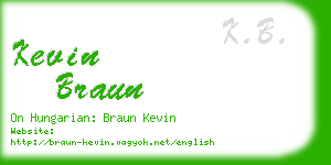 kevin braun business card